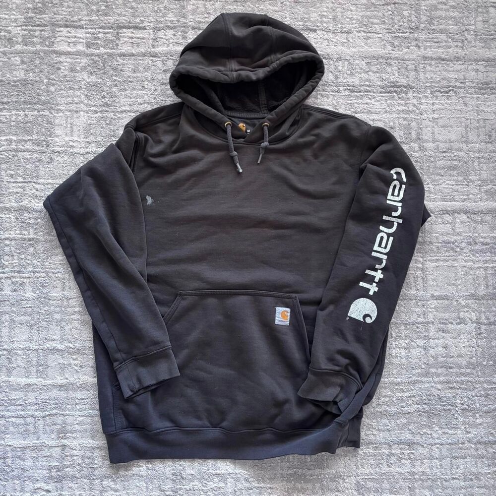Carhartt Men's Black and Grey Hoodie